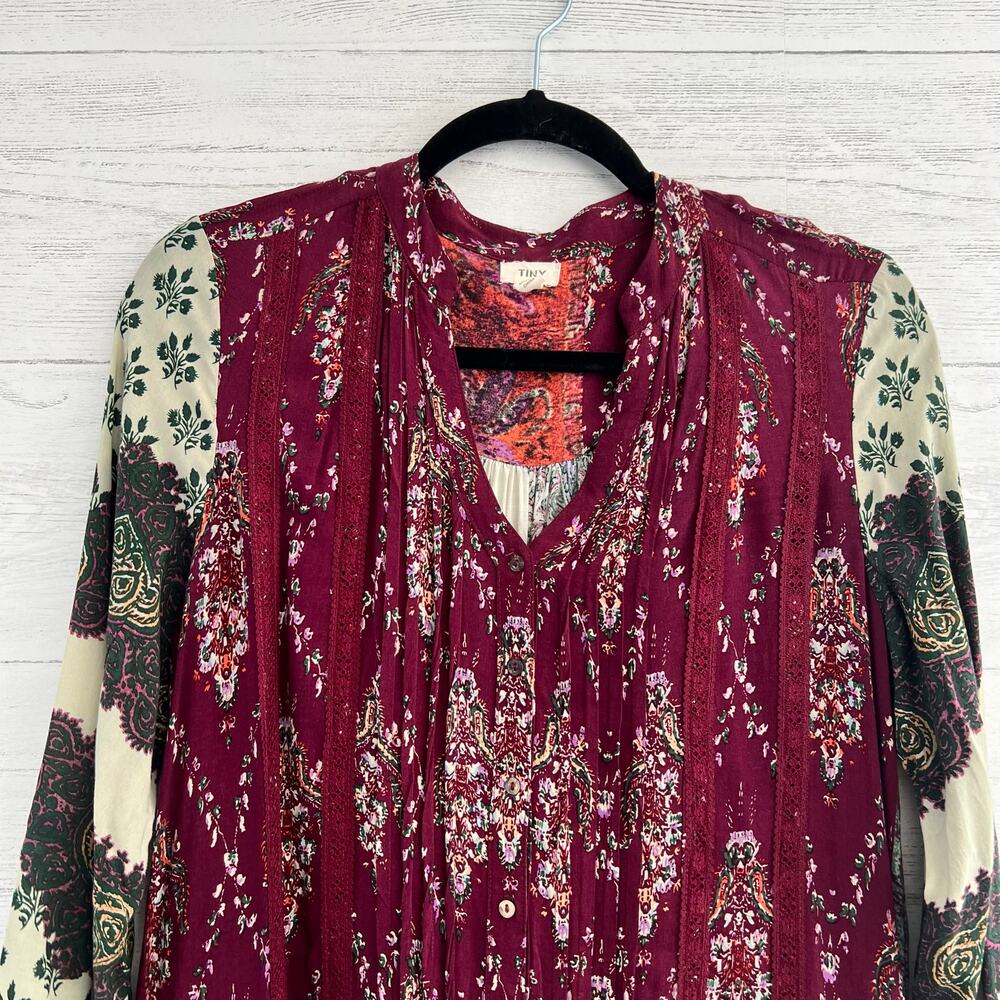 Tiny Anthropologie Gwen Patchwork Print Pocket Dr… - image 4